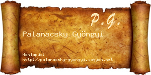 Palanacsky Gyöngyi névjegykártya